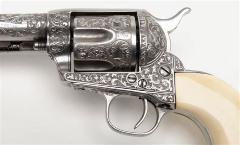 Colt Saa Revolver 44 40 Cal 4 34 Barrel Custom Engraved Showing