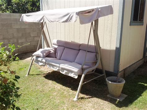 A seat replacement for a canopy swing can be purchased with the manufacturer in most instances. Courtyard Creations RUS418A patio swing canopy and cushion ...
