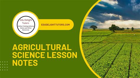 First Term Review and Revision Term Test Agricultural Science Edu