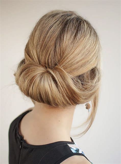 This updo for short hair is among trending girly looks. #hairstyle #simple #easy #rollup #pretty | Easy hairstyles ...