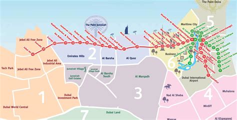 Dubai Neighborhoods Map Map Of Dubai Neighborhoods United Arab Emirates