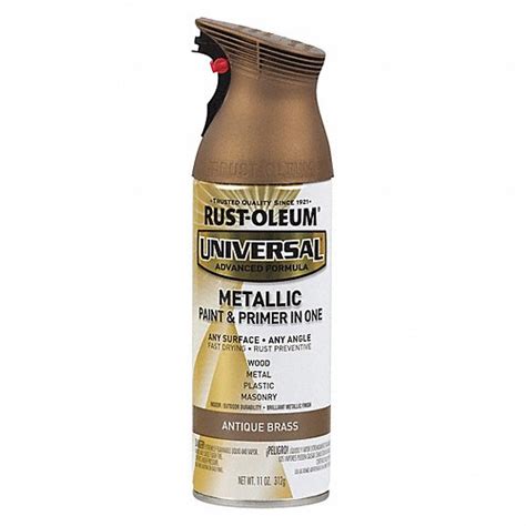 Rust Oleum Spray Paint Antique Brass 11 Oz Net Wt Gloss 10 To 15 Sq