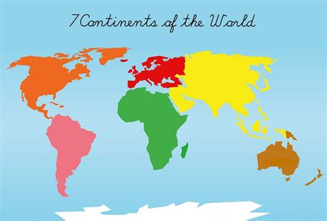 World Map Continents Printable