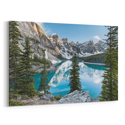 Moraine Lake Canada Beautiful Canvas Print Personalise With A Quote