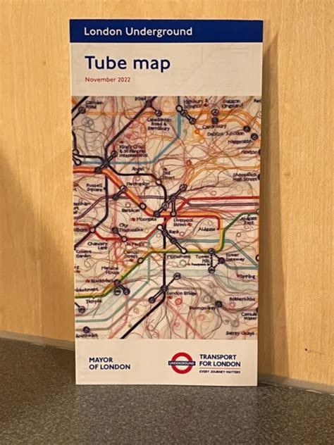 LONDON UNDERGROUND TUBE Map November 2022 NEW Elizabeth Line GENUINE