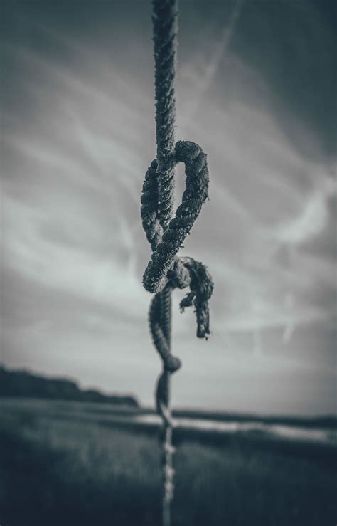 Hd Wallpaper Grayscale Photo Of Rope Grayscale Rope Photography