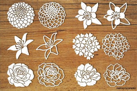 Flowers Set 3 Svg Files For Silhouette Cameo And Cricut By