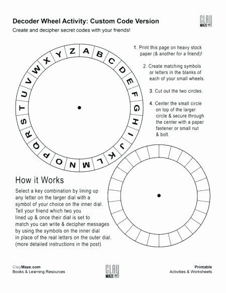 Free Printable Printable Cipher Wheel Template Pdf Kamrantuf