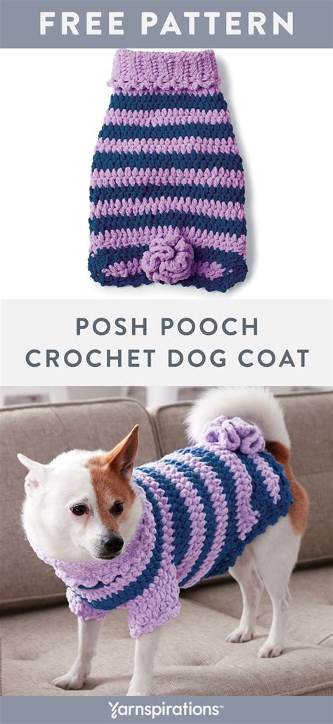 Bernat Posh Pooch Crochet Dog Coat Crochet Dog Clothes Crochet Dog