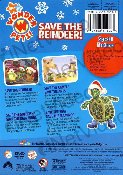 Wonder Pets Save The Reindeer On Dvd Movie