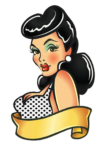 Vintage Pin Up Girl Vector At Collection Of Vintage