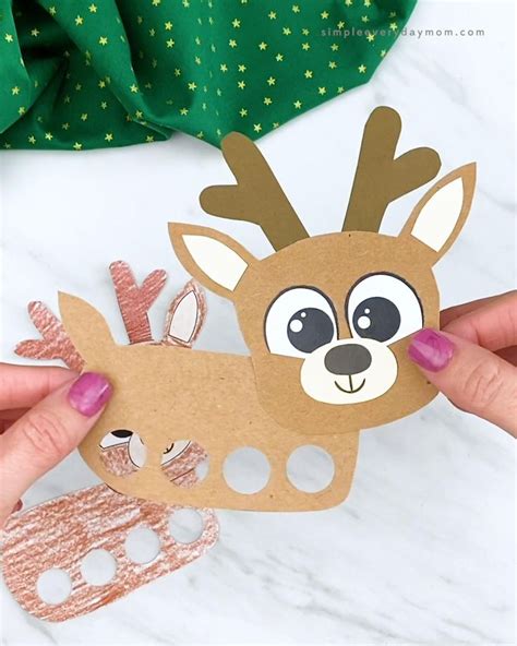 Reindeer Finger Puppet Craft For Kids