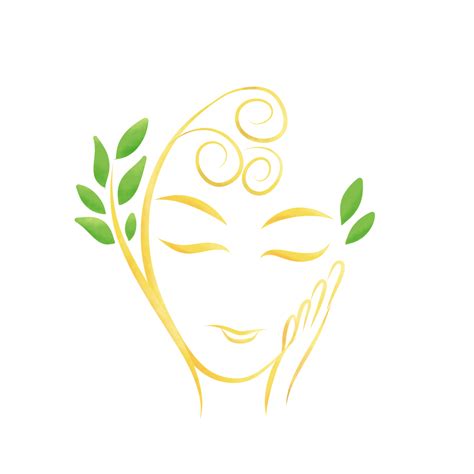 Gold Beauty Logo White Transparent Beauty Logo Gold Illustration