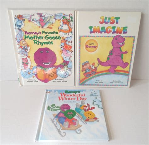 Vintage Barney Collection Of Storybooks Etsy Barney The Dinosaurs