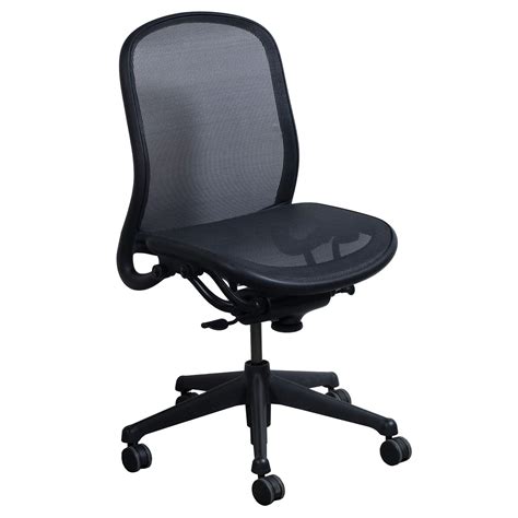 Knoll Chadwick Armless Used Task Chair Black Mesh National Office