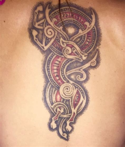 Neo Nordic Stag Tribal Tattoos Polynesian Tattoo Tattoos