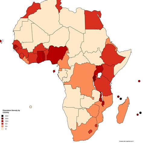 Population Density By Country In Africa Africa Migrations Abstract