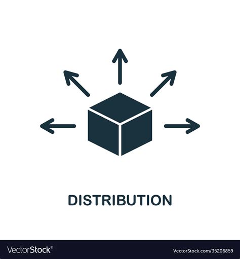 Distribution Icon Monochrome Style Design From Vector Image