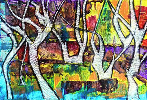 Acrylic Forest Painting By Ariadna De Raadt Fine Art America