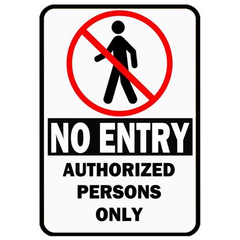 No Entry Authorized Persons Only A4 Laminated Signage Shopee Philippines