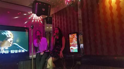 american in taiwan alice and annis singing at karaoke ktv in taipei