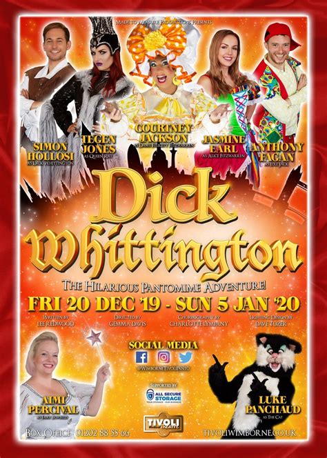 dick whittington panto with cast tivoli theatre wimborne