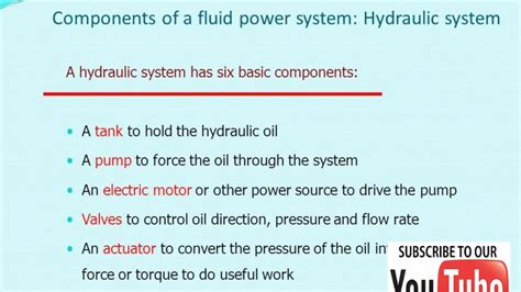 Six Basic Components Used In A Hydraulic Systemcomponents Used In A