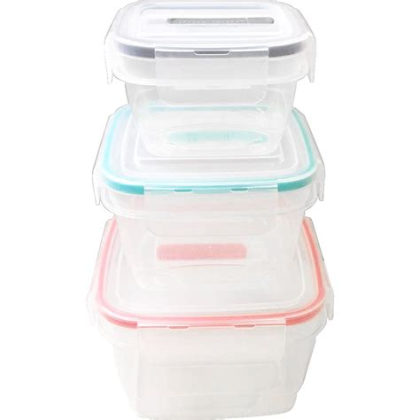 Square Food Storage Container Set Food Storage With Clip Vented Lid