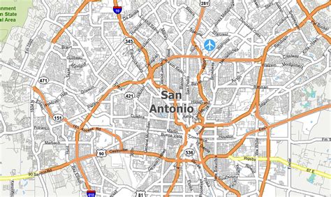 San Antonio On Texas Map States Of America Map States Of America Map