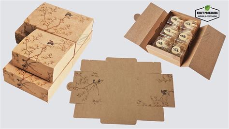 Printed Kraft Paper T Box Packaging Wholesale In 4 Sizes For Cake