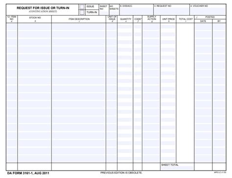 Download Fillable Da Form 3161 1