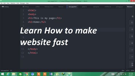 How To Create Website Using Html Atom Part 2 For Beginners Youtube