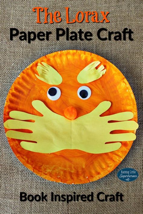 The Lorax Paper Plate Craft | AllFreeKidsCrafts.com