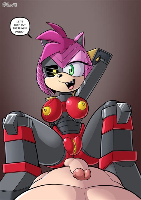 Rule 34 Amy Rose Anthro Breasts Cybernetics Cyborg Eulipotyphlan Female Female On Top First