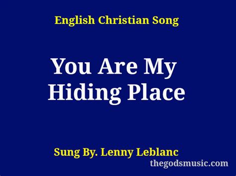 You Are My Hiding Place Christian Song Lyrics