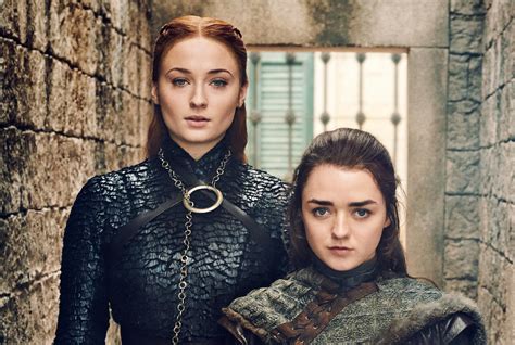 Sansa And Arya Stark Game Of Thrones Season 8 Wallpaper Hd Tv Shows Wallpapers 4k Wallpapers