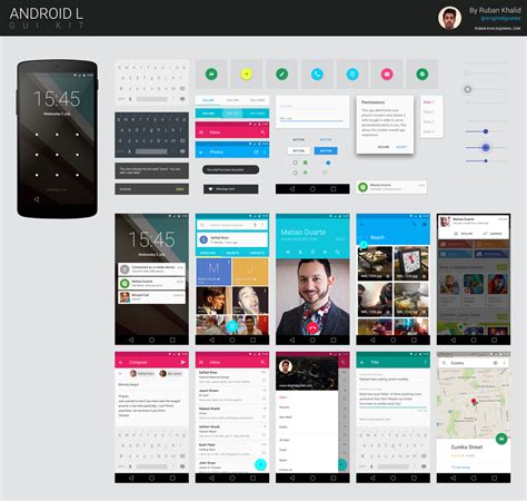 Android Lollipop Gui Kit Psd Download Psd