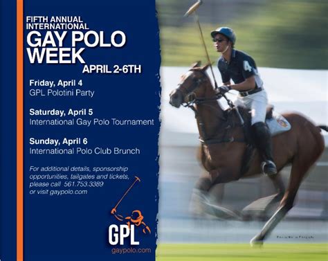 Save The Date For The 5th Annual International Gay Polo Tournament