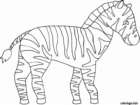 Coloriage Zebre A Bandes Blanches Dessin Animaux à Imprimer