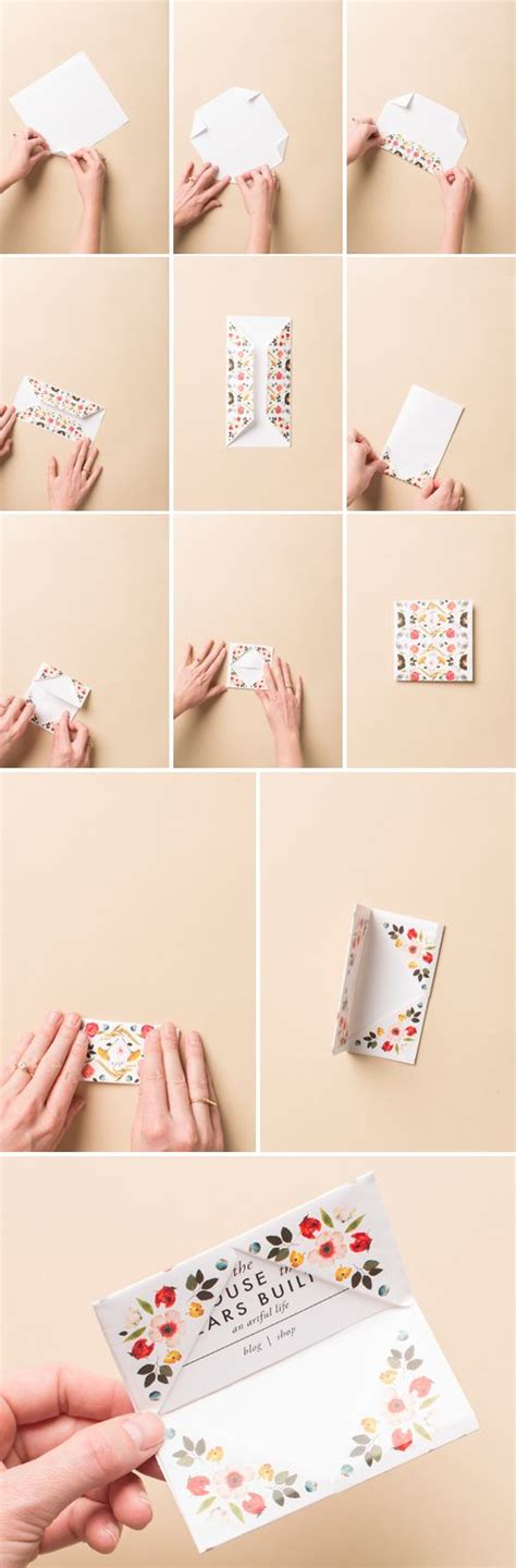 Print And Make Origami Business Card Holder Diy Origami Business Card