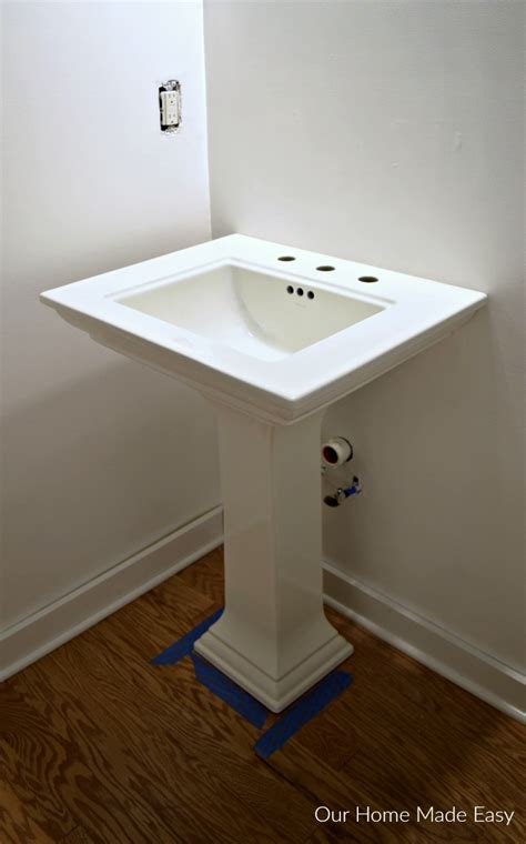 Pedestal Sink Installation