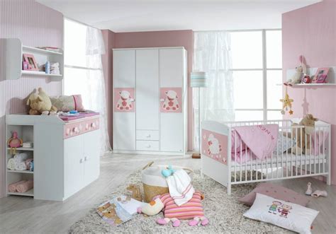 Kinderzimmer online gestalten und einrichten. BETTI Babyzimmer 3tlg weiß/rosa