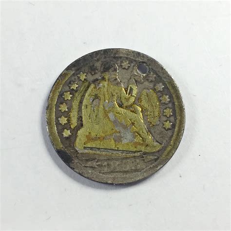 1853 With Arrows Silver Seated Liberty Dime Property Room