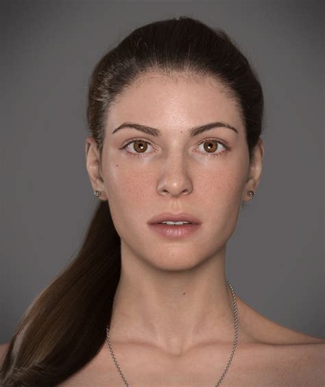 Wonderful Woman Page Portrait Sculpture Computer Generated