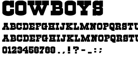 Cowboys Free Font Download Font Supply