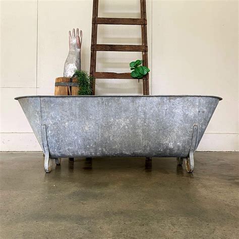 Vintage Tin Bath Tub Elsie Wolfe Decorative Antiques Salvage Place