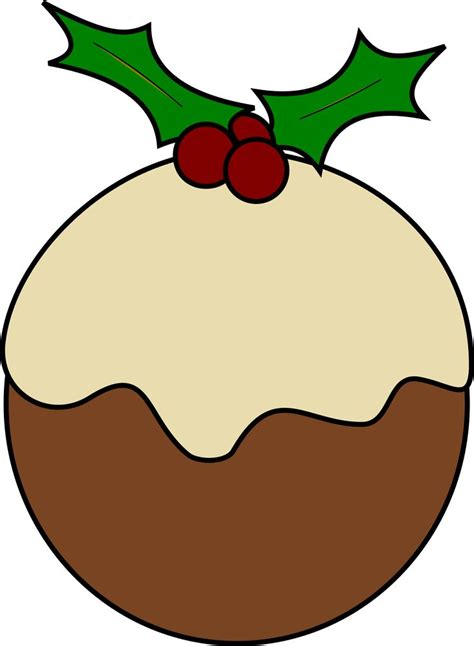 Image Result For Christmas Pudding Line Drawing Xmas Clip Art