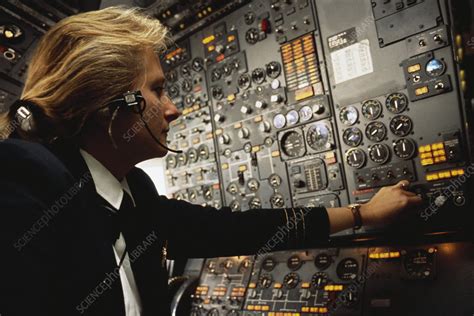 Airline Flight Engineer Stock Image C0122957 Science Photo Library