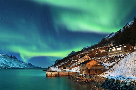 Northern Lights Wallpaper 4k Scenery Aurora Borealis Norway