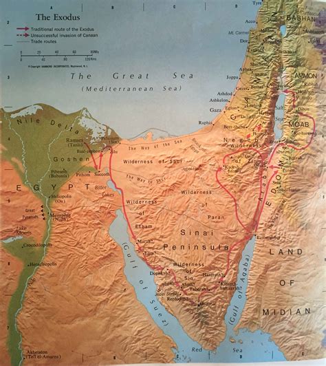 Biblical Map Of The Exodus